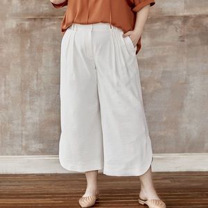 Ryegrass Women’s Mid-Rise Ankle Pants Cream Color Fully Lined Plus Size 1X NWT